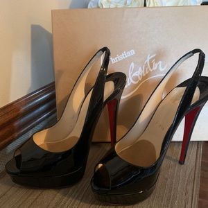 Christian Louboutin Red Bottom Lady Peep Heels
